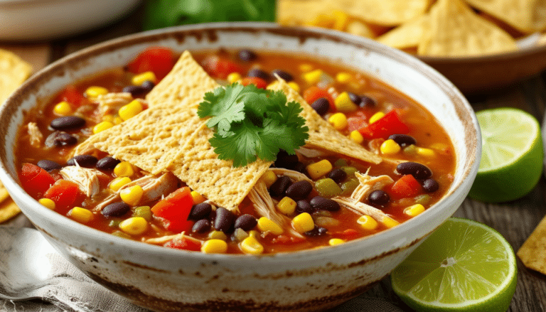 discover the ultimate one-pot chicken tortilla soup that promises to revolutionize your dinner routine. packed with flavor, this easy-to-make recipe combines tender chicken, vibrant vegetables, and zesty spices for a comforting, satisfying meal. perfect for busy weeknights or cozy gatherings, this soup will become a family favorite!