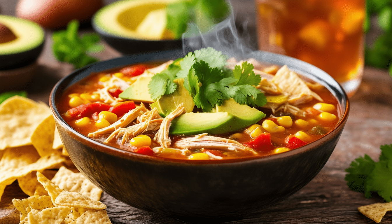discover the ultimate one-pot chicken tortilla soup that promises to revolutionize your dinner experience. packed with flavors and easy to make, this recipe will become your new go-to for delicious, hassle-free meals. get ready to impress your family with a comforting bowl that's sure to satisfy!