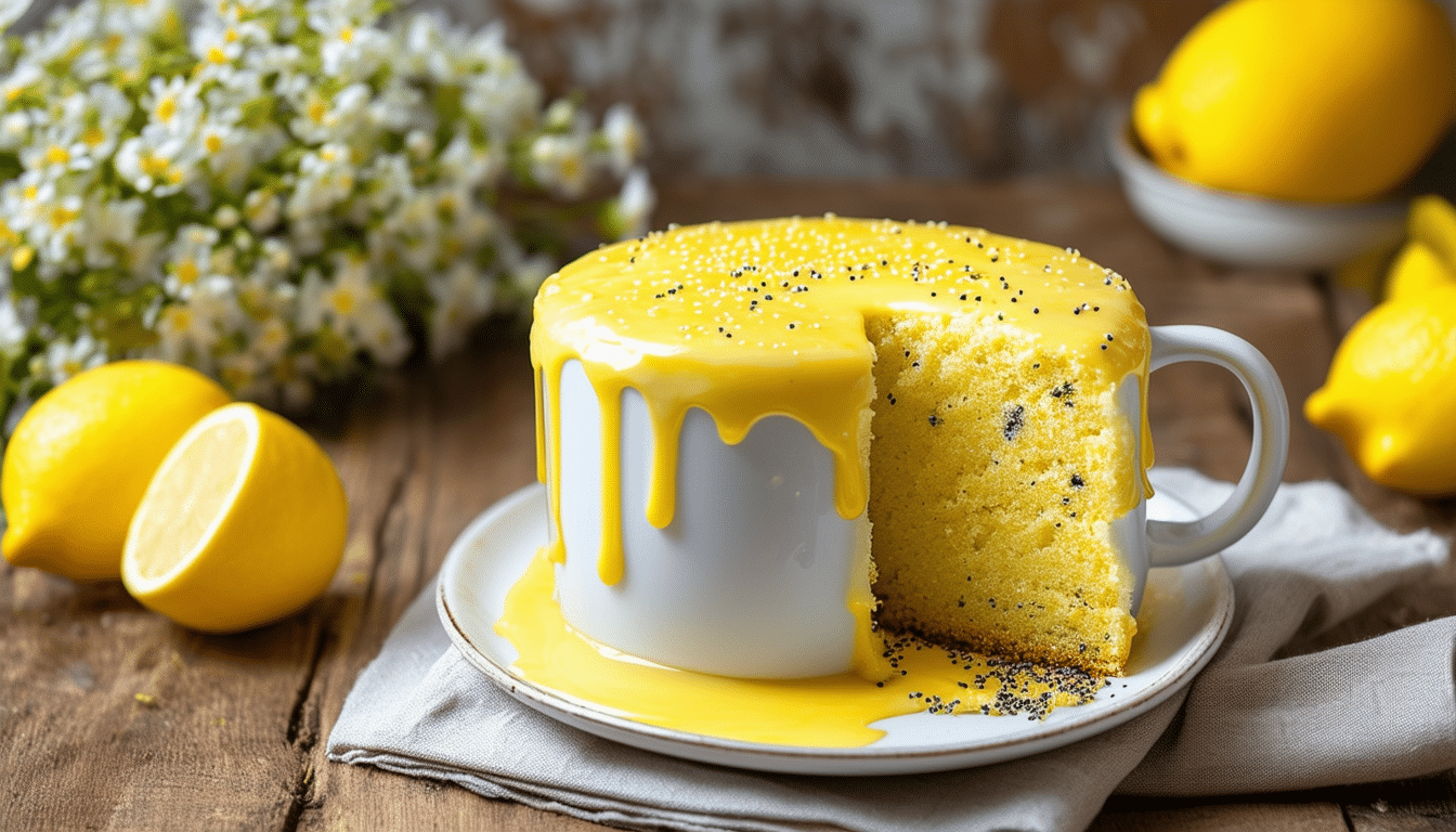 indulge in a deliciously easy keto lemon poppy seed mug cake that is perfect for a quick dessert! this low-carb treat combines zesty lemon flavor with crunchy poppy seeds, making it a delightful guilty pleasure that fits your keto lifestyle. ready in minutes, it's a must-try for any keto enthusiast!