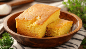 enjoy the delightful taste of our moist cornbread, subtly sweet and perfect for soaking up rich gravies. ideal for any meal, this comforting side dish adds warmth and flavor to your dining experience.