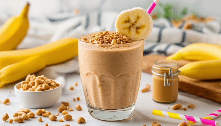discover the delicious and nutritious peanut butter banana smoothie recipe! this easy-to-make smoothie is packed with protein, fiber, and creamy goodness, perfect for breakfast or a post-workout snack.