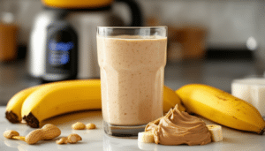 discover a delicious and easy recipe for a protein shake that combines your favorite protein powder with creamy milk, a ripe banana, and a rich tablespoon of peanut butter. perfect for a quick energy boost anytime!