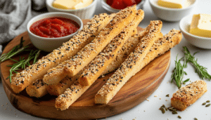 discover how to make delicious parmesan breadsticks with seeds in just a few easy steps. perfect for your appetizer spread, these quick and simple treats are sure to impress your guests and elevate your snack game.