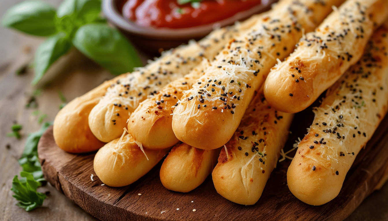 discover an easy and delicious recipe for parmesan breadsticks with seeds, perfect for enhancing your appetizer spread. whip up these quick snacks that combine cheesy goodness with a delightful crunch, ideal for impressing guests at your next gathering!