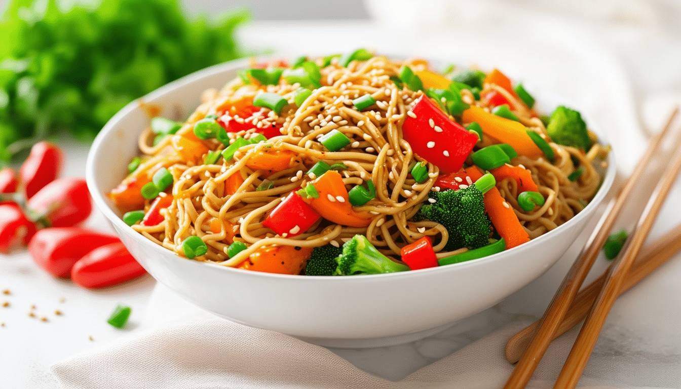 discover the ultimate quick veggie stir-fry noodles recipe! this easy and delicious dish is packed with vibrant vegetables and flavor, perfect for a nutritious meal in under 30 minutes. cook up a stir-fry that’s both satisfying and healthy!
