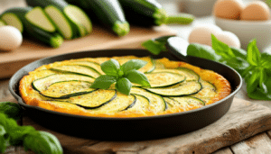 discover the quick and easy zucchini frittata recipe that's perfect for a healthy breakfast or brunch. made with fresh zucchini, eggs, and aromatic herbs, this delicious dish is ready in just minutes. ideal for busy mornings or a light meal, enjoy the flavors and simplicity of this nutritious frittata!