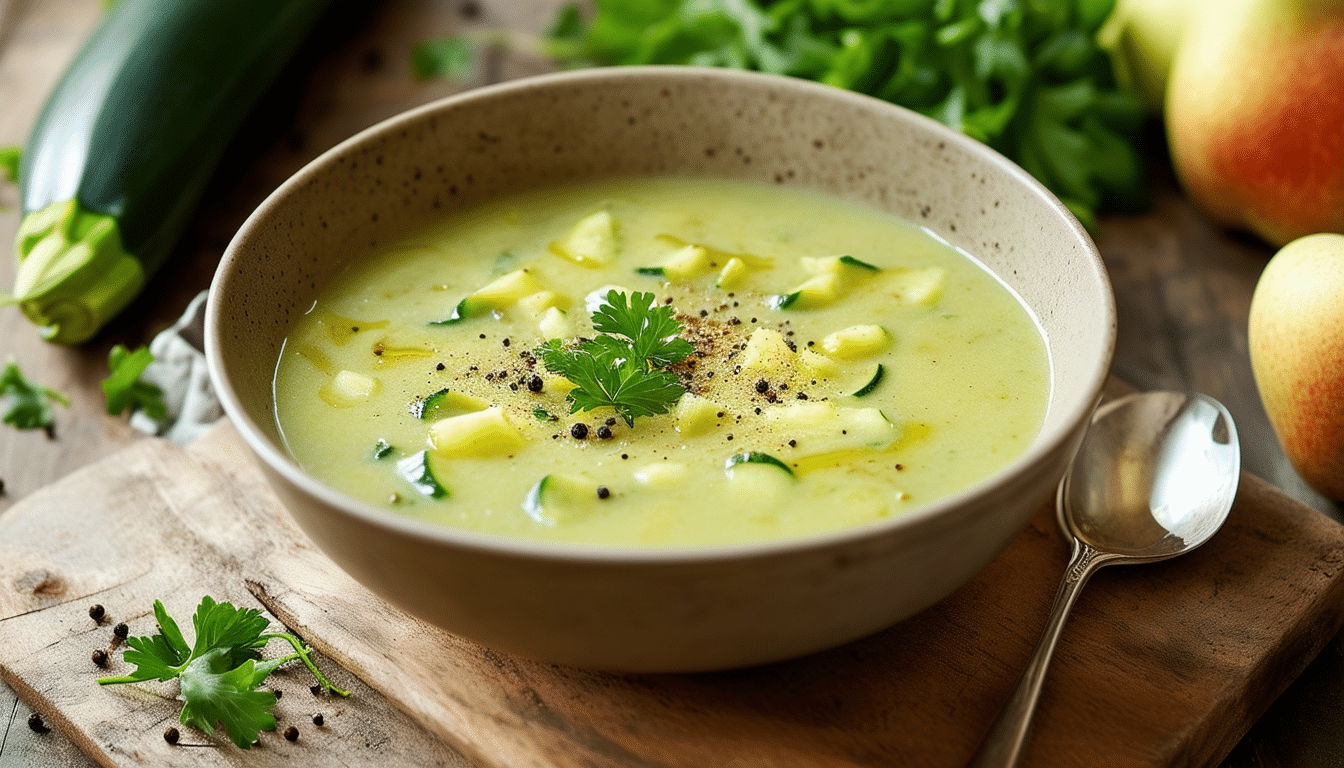 enjoy a delightful and healthy quick zucchini pear soup recipe that combines the freshness of zucchini with the sweet richness of pears. perfect for a light lunch or dinner, this easy-to-follow recipe will have you savoring a comforting bowl in no time.