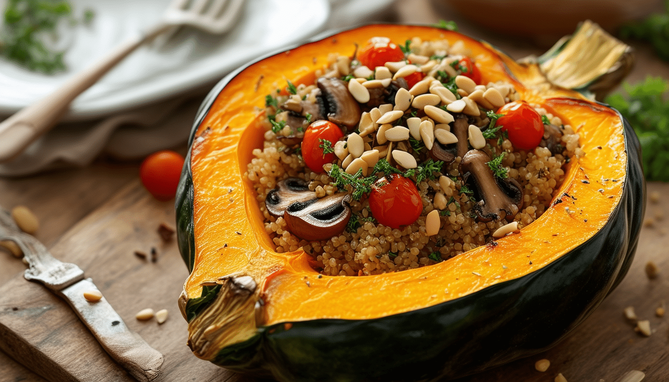 discover a delicious vegetarian delight with our quinoa and mushroom stuffed squash recipe. packed with flavor and nutrition, this wholesome dish is perfect for a satisfying meal that everyone will love.