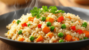 discover how to make a delicious and flavorful basic rice pilaf with vegetables. this easy-to-follow recipe brings together aromatic rice, fresh vegetables, and seasonings for a perfect side dish that complements any meal.