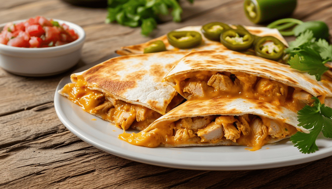 discover the ultimate recipe for easy chicken quesadillas! these quick and cheesy delights are perfect for busy weeknights or casual get-togethers. enjoy a flavorful combination of tender chicken and melted cheese, all wrapped in a golden tortilla for a meal that's both satisfying and simple to make.