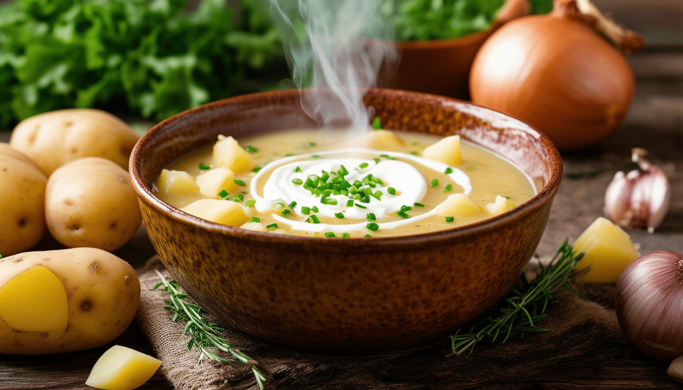 discover our easy potato soup recipe that delivers a warm and creamy comfort in every bowl. perfect for a cozy night in or a family gathering, this flavorful potato soup is simple to make and sure to satisfy your cravings.