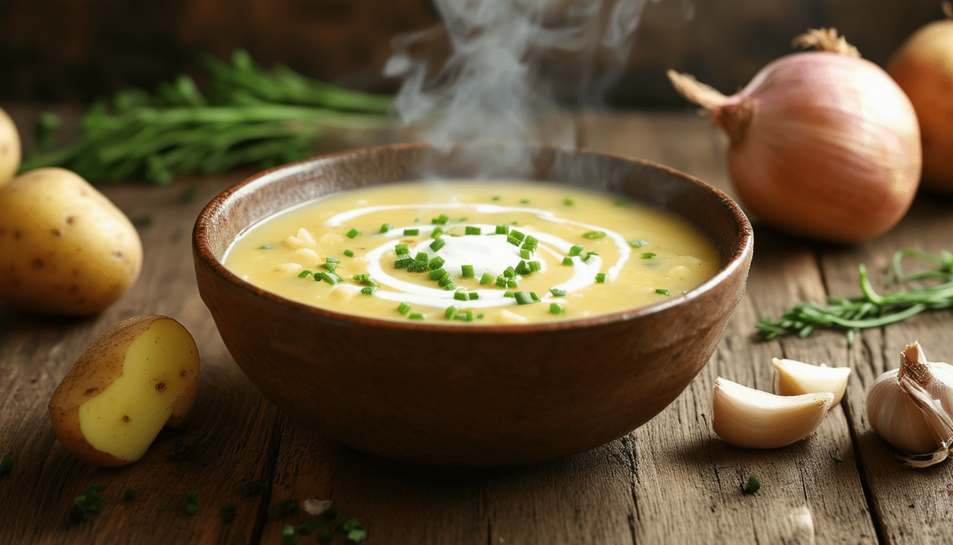 enjoy a warm bowl of our easy potato soup recipe! this creamy and comforting dish is perfect for chilly days, made with simple ingredients that create a rich and flavorful experience. ideal for beginners and seasoned cooks alike, discover how to make this delicious potato soup in just a few easy steps.