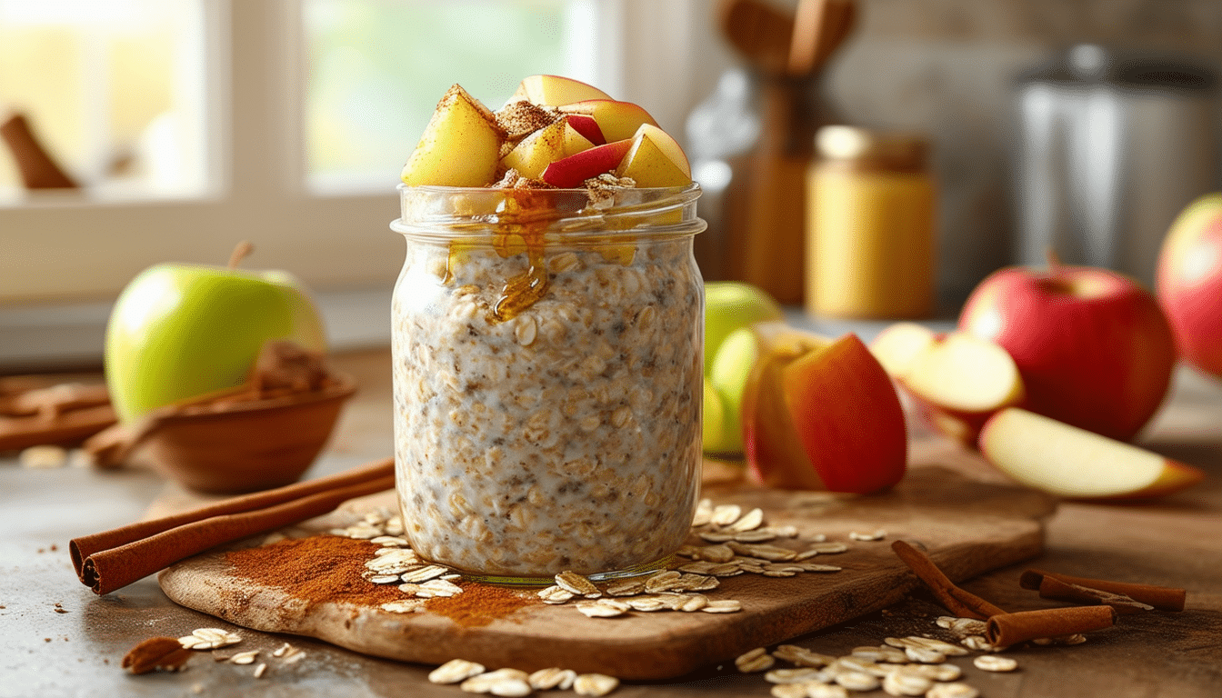 discover the perfect blend of flavor and nutrition with our apple cinnamon protein overnight oats recipe. ideal for meal prepping, these delicious oats are packed with protein to keep you energized all day long. easy to make and perfect for a quick breakfast, they combine the sweetness of apples with warm cinnamon for a satisfying start to your morning!