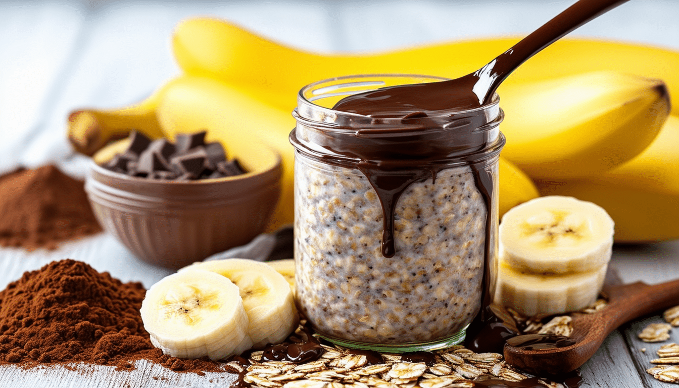 discover a delicious and nutritious way to kickstart your day with our chocolate banana protein overnight oats recipe! perfect for meal prep, this easy-to-make dish combines oats, protein, and the rich flavors of chocolate and banana for a satisfying breakfast option that will keep you energized all morning.