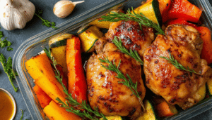 prepare delicious and healthy garlic and honey chicken thighs with our easy recipe meal prep guide. perfect for busy weeks, this dish combines savory garlic and sweet honey for a flavorful meal that’s easy to make in advance. enjoy nutritious, ready-to-eat meals that will keep you satisfied and energized!