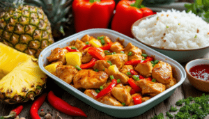 discover a flavorful twist on meal prep with our spicy pineapple chicken recipe! this easy-to-follow guide combines tender chicken with a zesty pineapple glaze, making it a perfect dish for weeknight dinners or meal prepping for the week. get ready to savor bold flavors and enjoy healthy eating!
