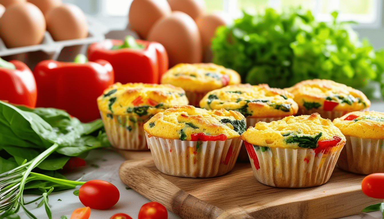 discover a delicious and nutritious way to meal prep with our veggie-packed egg muffin cups recipe. perfect for breakfast on the go, these bite-sized delights are loaded with fresh vegetables and protein, making them a convenient and healthy choice for your week ahead.