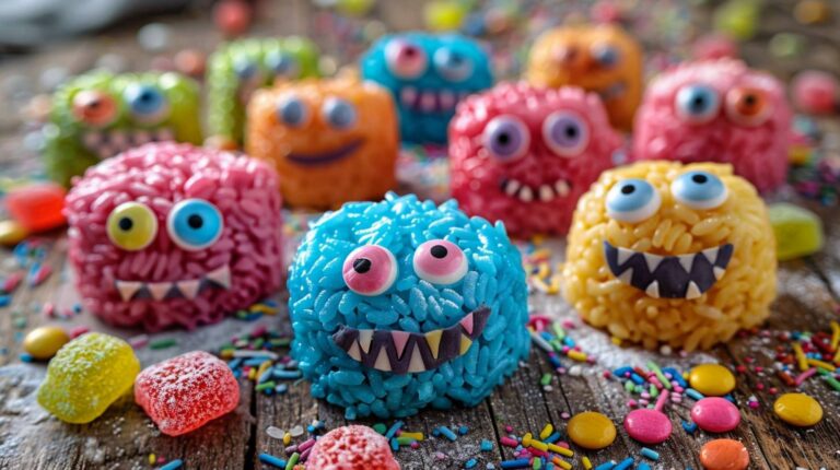 Recipe: Monster Rice Cake Faces – Fun and easy rice cakes decorated like monster faces