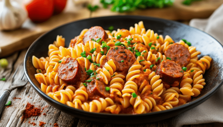 discover the mouthwatering flavors of our one-pot cajun pasta recipe! this creamy dish, infused with zesty cajun spices and hearty sausage, is perfect for a quick weeknight dinner. enjoy a delicious meal with minimal cleanup!