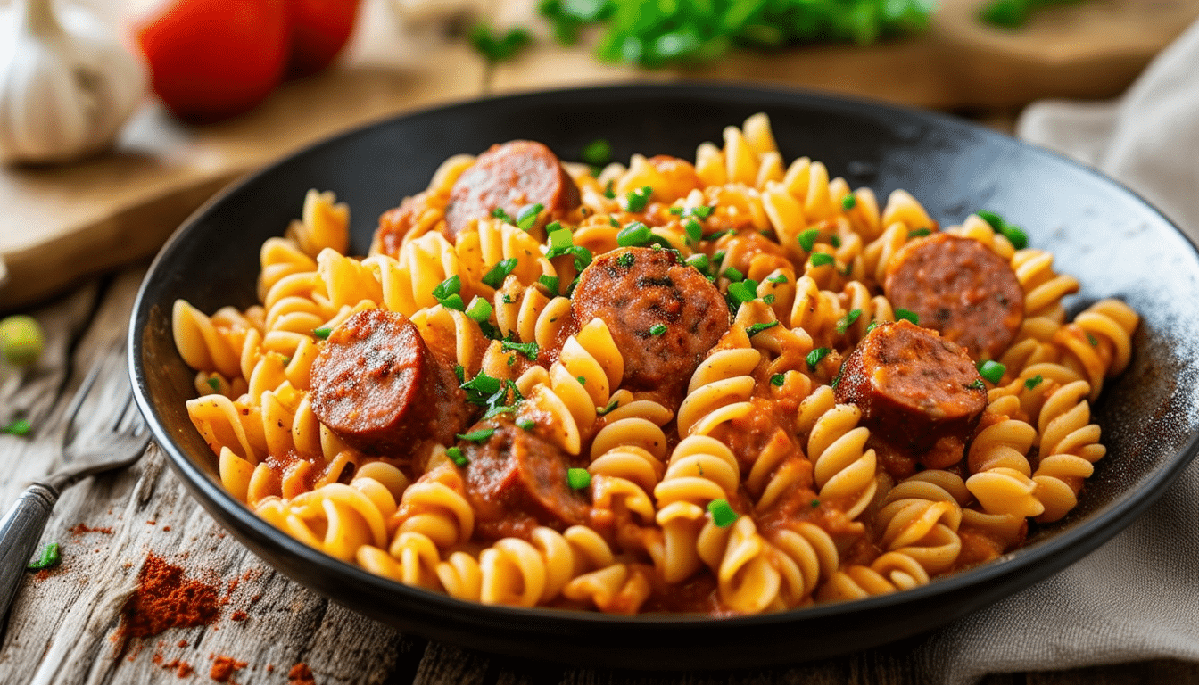 discover the mouthwatering flavors of our one-pot cajun pasta recipe! this creamy dish, infused with zesty cajun spices and hearty sausage, is perfect for a quick weeknight dinner. enjoy a delicious meal with minimal cleanup!