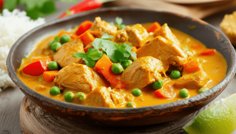 discover the delightful flavors of our one-pot coconut curry recipe! this creamy dish features tender chicken and a medley of vibrant vegetables, all cooked to perfection in one pot. perfect for a quick and satisfying meal that will impress your family and friends!