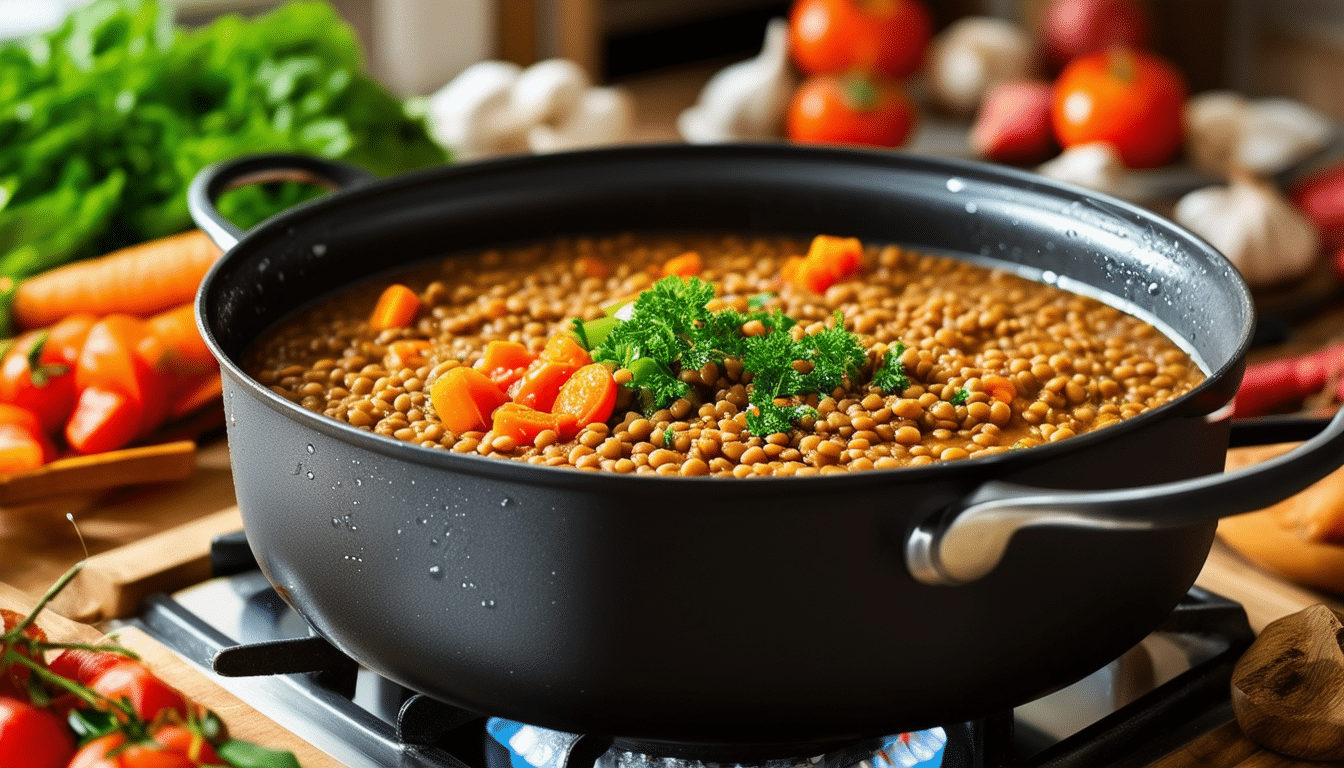 discover the warmth and comfort of our one-pot lentil soup recipe! this healthy and filling soup combines wholesome lentils and vibrant vegetables, making it the perfect meal for any occasion. easy to prepare and packed with nutrients, it's a delicious way to nourish your body.