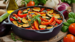 discover the flavors of france with this easy one-pot ratatouille recipe! bursting with fresh vegetables like eggplant, zucchini, and tomatoes, this hearty stew is perfect for any meal. effortlessly prepare a delicious, healthy dish that captures the essence of traditional french cuisine in just one pot.