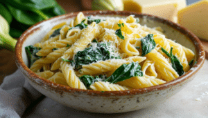discover a deliciously creamy one-pot spinach and artichoke pasta recipe that's easy to make and packed with flavor. perfect for weeknight dinners, this dish combines tender pasta, fresh spinach, and vibrant artichokes in a rich sauce. enjoy a hassle-free cooking experience with minimal cleanup!