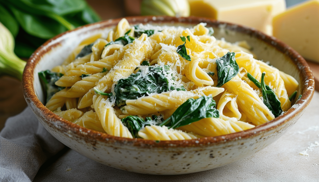 discover a deliciously creamy one-pot spinach and artichoke pasta recipe that's easy to make and packed with flavor. perfect for weeknight dinners, this dish combines tender pasta, fresh spinach, and vibrant artichokes in a rich sauce. enjoy a hassle-free cooking experience with minimal cleanup!