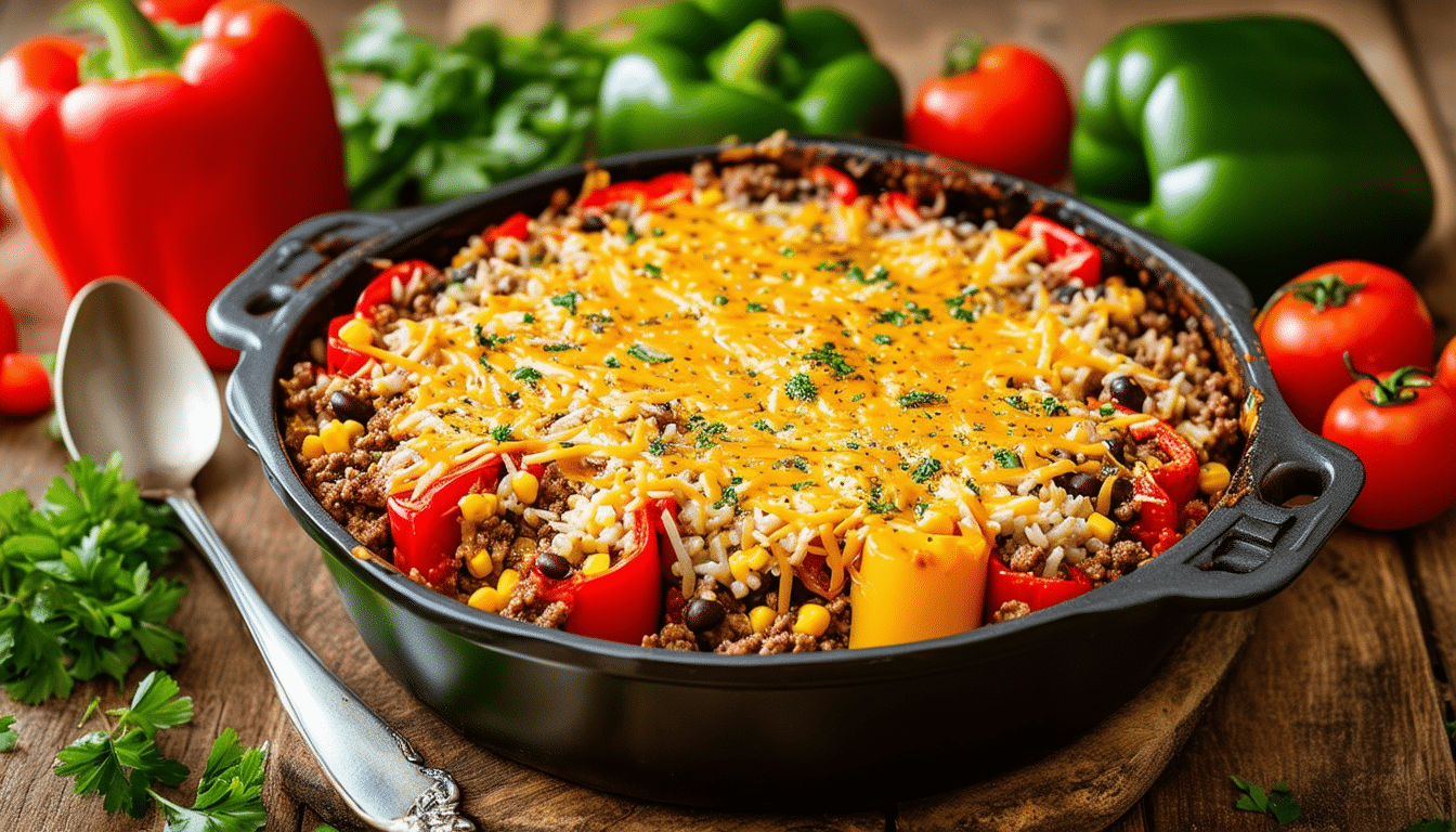 discover the deliciousness of our one-pot stuffed pepper casserole recipe! enjoy all the classic flavors of stuffed peppers combined into a convenient, hearty dish that's easy to prepare and perfect for busy weeknights. one pot, maximum flavor!