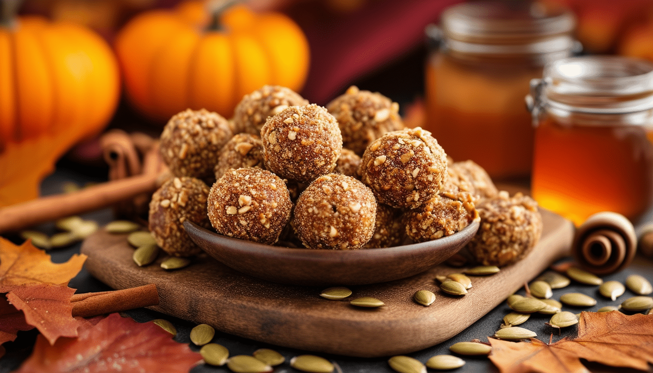 discover the perfect blend of flavor and nutrition with our pumpkin spice energy bites recipe. these delicious and healthy bites are packed with pumpkin spice flavor, making them an ideal snack for energy on the go. enjoy a tasty treat that's easy to make and perfect for fall!