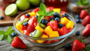 discover a delightful recipe for simple fruit salad, featuring a refreshing mix of fresh fruits drizzled with a zesty honey-lime dressing. perfect for a healthy snack or a vibrant side dish!