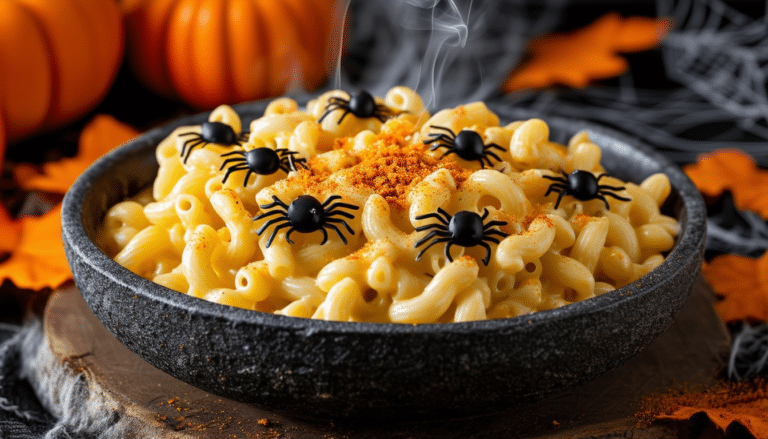 indulge in a hauntingly delicious dish with our witches’ brew mac and cheese recipe! this creamy mac and cheese features a spooky twist that’s perfect for halloween gatherings or a fun family dinner. get ready to enchant your taste buds!