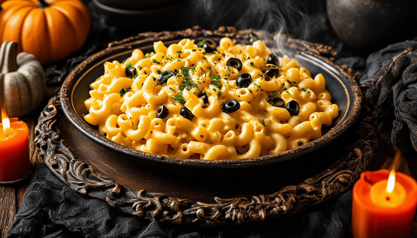 dive into the eerie delight of witches' brew mac and cheese! this creamy, cheesy dish takes a spooky twist that's perfect for halloween. indulge in the rich flavors and haunting presentation that will enchant your guests and elevate your holiday feasts!