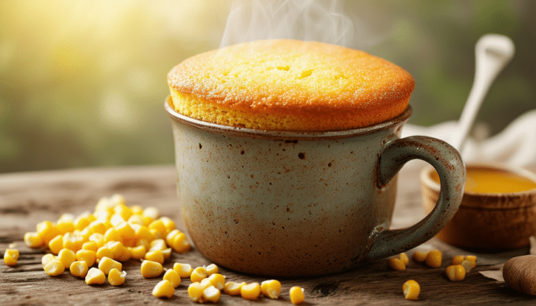 indulge in the deliciousness of our simple and quick cornbread mug cake! perfectly fluffy and bursting with flavor, this easy recipe lets you enjoy warm cornbread in just minutes. ideal for a quick snack or delightful dessert!