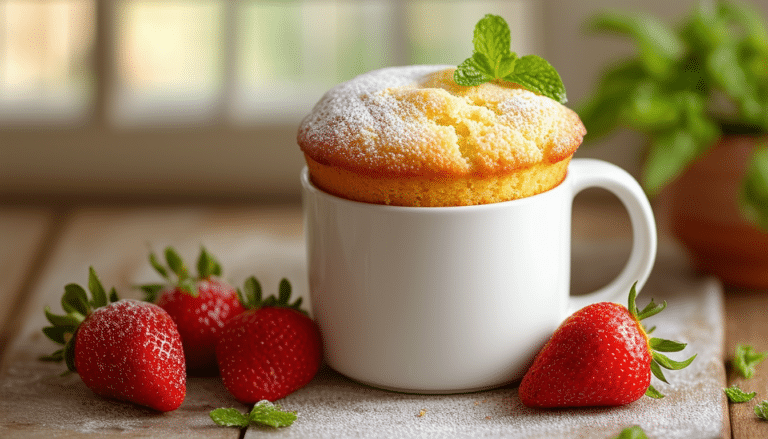 enjoy a quick and delicious treat with our simple sponge mug cake recipe. perfect for satisfying your sweet cravings in just minutes, this easy-to-make cake is ideal for any chocolate lover. indulge in a fluffy and moist dessert that's ready to enjoy straight from the microwave!