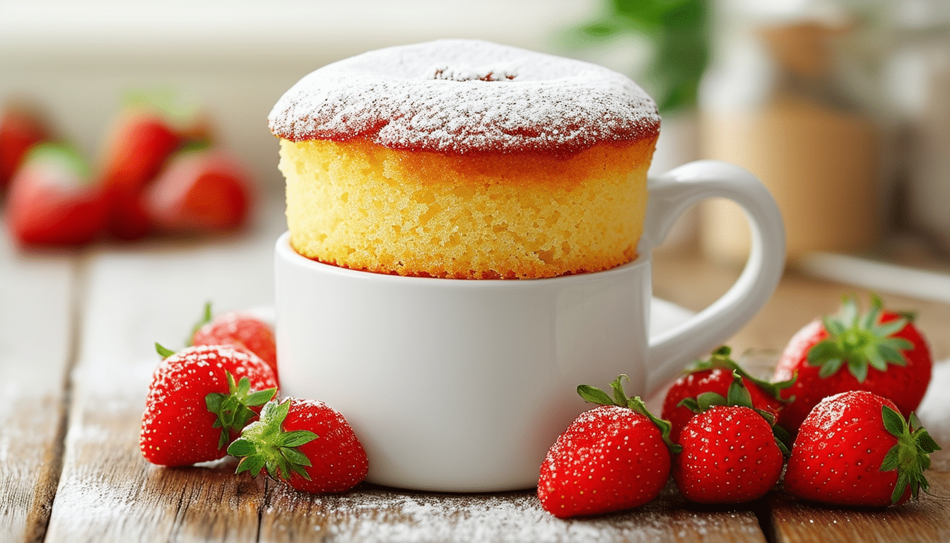indulge in a quick and easy treat with our simple sponge mug cake recipe. perfect for satisfying your sweet tooth in just minutes, this fluffy and delicious cake is made in a mug and is ideal for a last-minute dessert. enjoy the delightful flavors and convenience of a homemade cake without the fuss!