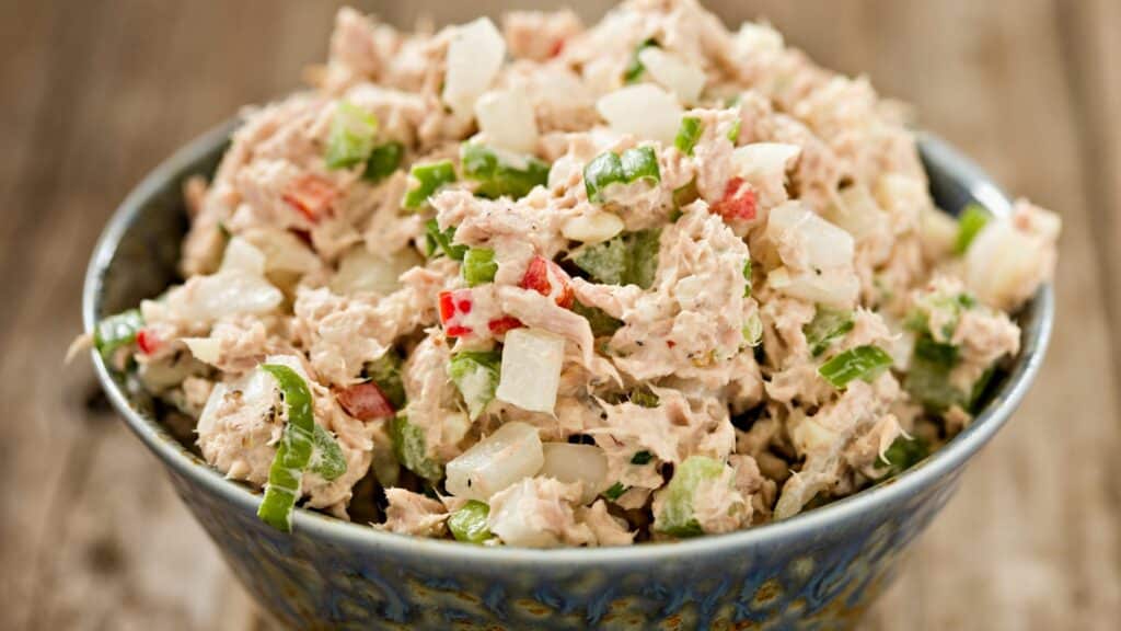 Bowl of fresh tuna salad