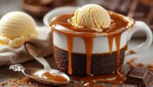 enjoy the rich and indulgent flavors of sticky toffee pudding in a convenient mug cake! this quick and easy recipe combines warm, gooey toffee with a moist sponge, perfect for a delightful dessert in just minutes. satisfy your sweet cravings with this delicious treat that's ideal for any occasion.