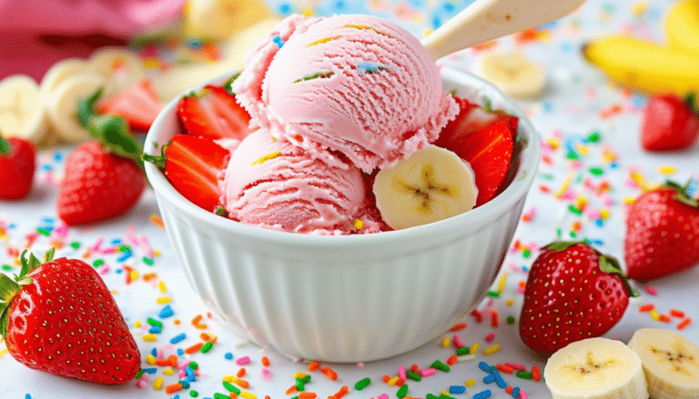 indulge in this delightful strawberry banana ice cream recipe that requires no churning! perfect for a quick and creamy treat, this easy-to-follow recipe combines the sweet flavors of ripe strawberries and bananas for a refreshing dessert that's sure to satisfy your cravings.