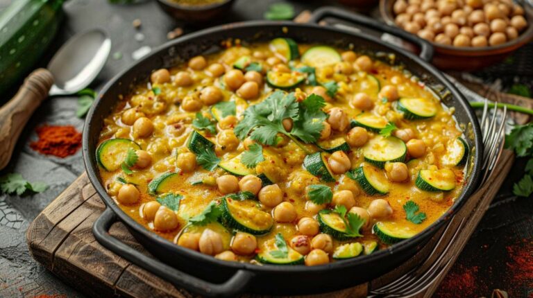 Zucchini Chickpea Quick Curry Recipe