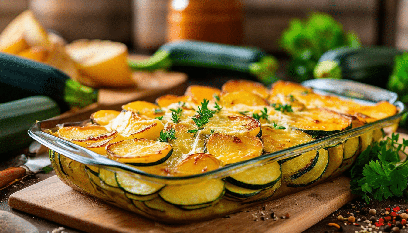 discover a simple and delicious zucchini potato easy bake recipe that's perfect for any meal! this comforting dish is packed with flavor and uses minimal ingredients, making it a great choice for busy weeknights or family gatherings.