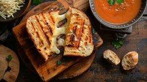 Easy recipe for grilled cheese and tomato soup
