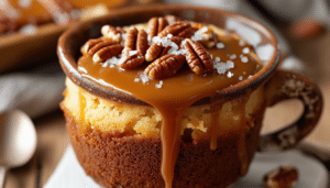 indulge in a rich and delightful caramel drizzle mug cake! this easy-to-make dessert combines fluffy cake with a luscious caramel topping, perfect for satisfying your sweet cravings in just minutes. enjoy a warm, gooey treat that's perfect for any occasion!