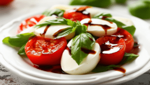 discover a simple and delicious recipe for a classic caprese salad, featuring fresh mozzarella, ripe tomatoes, fragrant basil, drizzled with olive oil and balsamic glaze. perfect for a light meal or appetizer!
