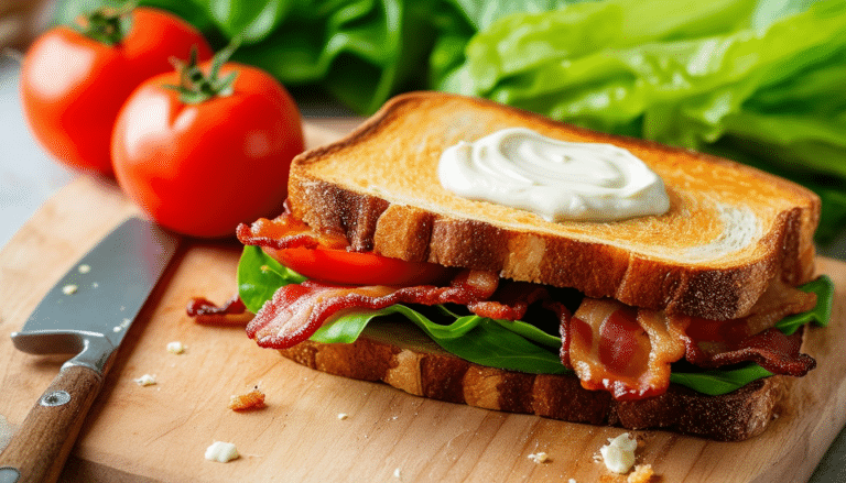 discover a simple and delicious recipe for a classic blt sandwich featuring crispy bacon, fresh lettuce, ripe tomatoes, and creamy mayo, all served on perfectly toasted bread. perfect for a quick lunch or hearty snack!