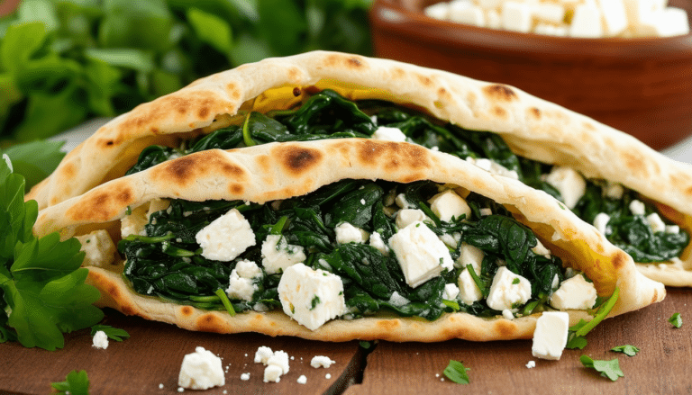 discover this easy and delicious recipe for spinach and feta stuffed pita, perfect for a quick meal or snack. enjoy a healthy blend of flavors packed into a warm pita, ideal for any time of the day!