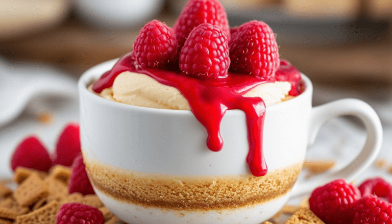 indulge in the creamy delight of our new york cheesecake mug cake! this easy-to-make dessert combines the rich flavors of traditional cheesecake with the convenience of a mug cake, perfect for a quick treat at any time. enjoy a slice of new york's finest in just minutes!