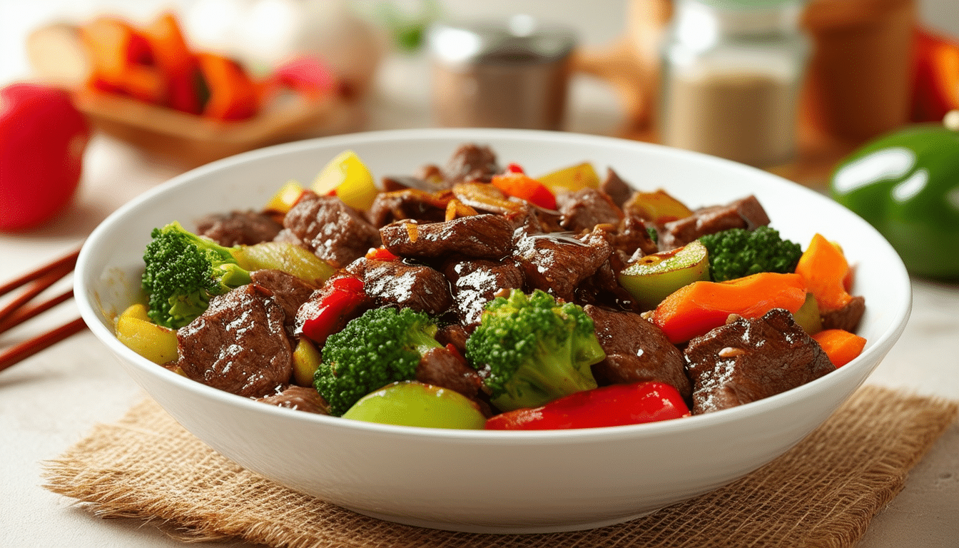discover the perfect weeknight meal with our easy beef stir-fry recipe. this quick and flavorful dish features tender beef cooked to perfection with fresh vegetables, making it a delicious and nutritious option for busy families. ready in just minutes, it's the ideal solution for a satisfying dinner!