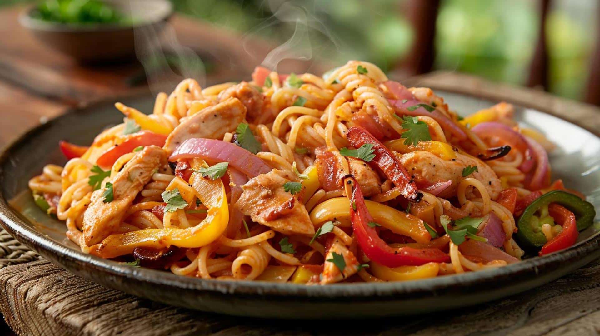 Recipe: One-Pot Chicken Fajita Pasta – Spicy pasta with chicken, peppers, and onions